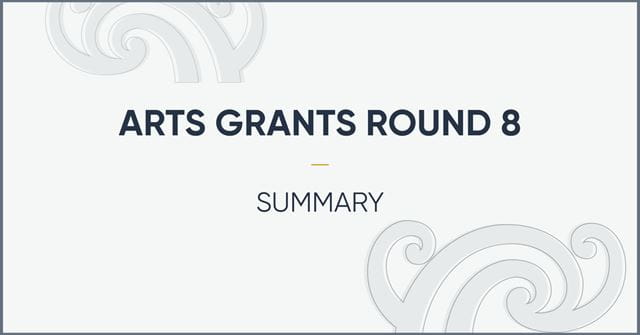 Summary Arts Grants round 8 results