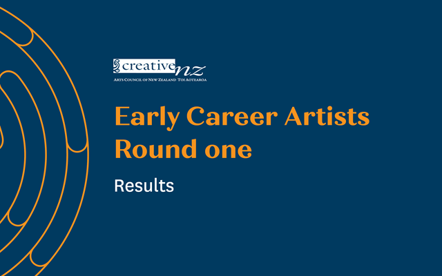 Early Career Artists Round one Results 