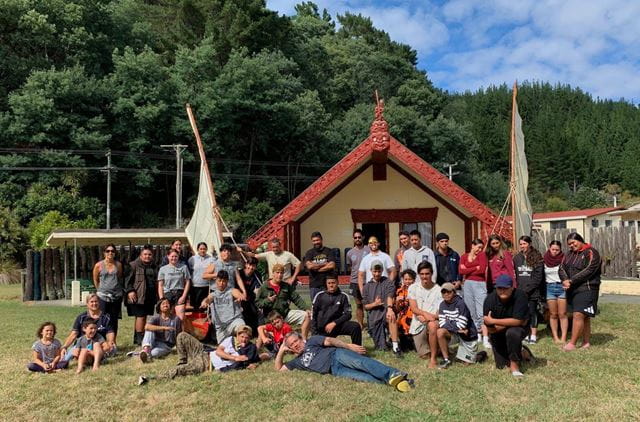 Students outside Marae