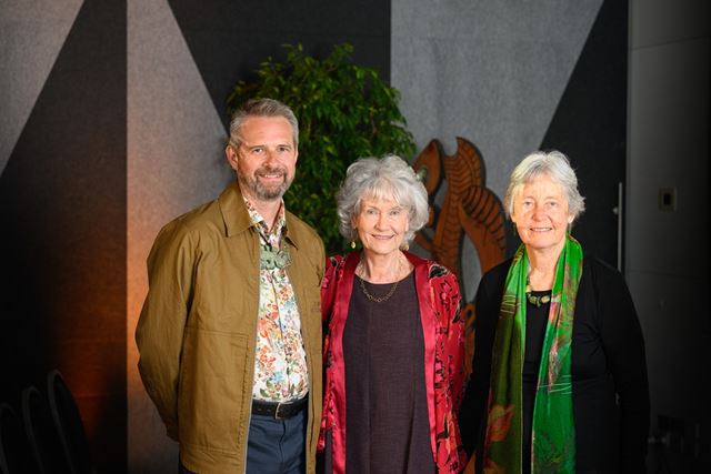 2025 Prime Minister's Awards for Literary Achievement recipients: Barbara Else (Fiction), Ross Calman (Non-fiction) and Dinah Hawken (Poetry). Images supplied