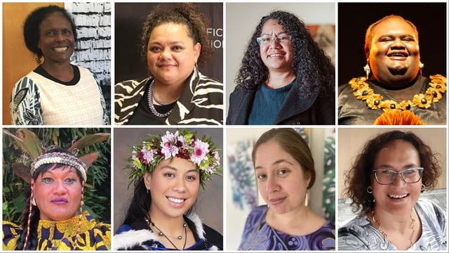 Zui Freshwater, Henrietta Makatogia, Sandra Tisam, Jonjon Tolovae. Henry Ah Foo Taripo, Danika Thompson, Sarah Finah, and Dr Ramona Tiatia