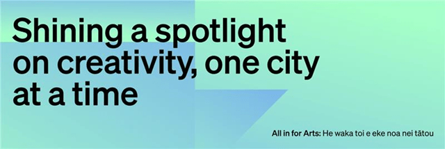 All in for arts banner