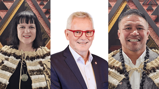 Gretchen La Roche, Chris Saines, and Keven Mealamu