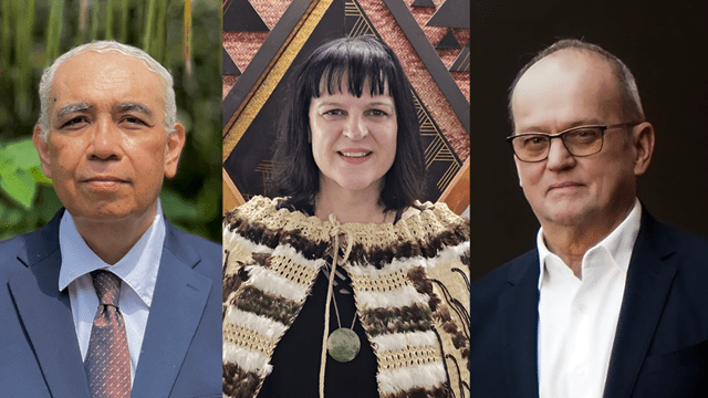 Right Honourable Siosiua Tuitalukua Tupou Utoikamanu, Gretchen La Roche, and Adrian Collette AM.