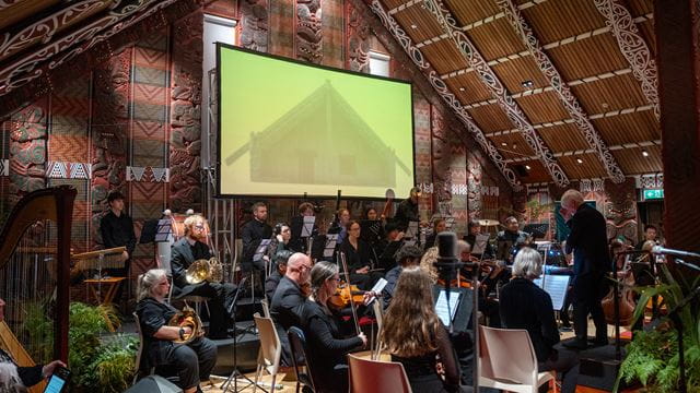 Opus Orchestra playing in Marae