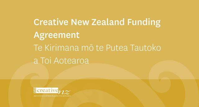 Updated Funding Agreement for projects funded by Creative New Zealand