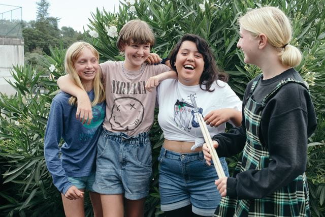 Group of girls laughing 