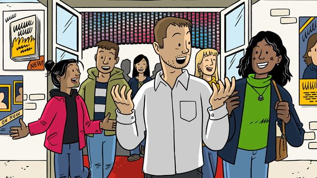 Crowd of people (illustrated)