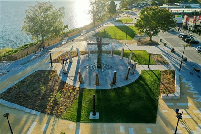 Te Ātea pou carved from a 2,000-year-old Totara tree